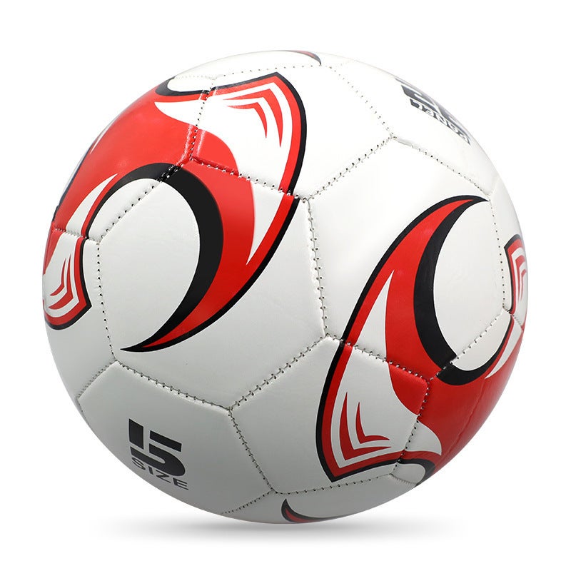 Generic Size 5 Adult 4 Youth 3 Kids PVC Soccer Ball Red Whirlwind