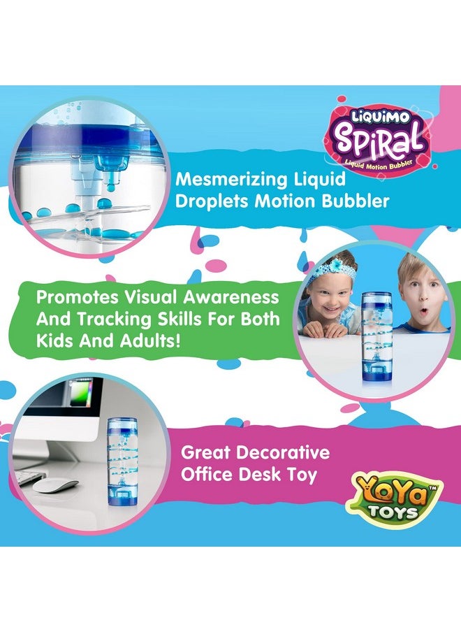 YoYa Toys Liquimo Spiral Liquid Motion Bubbler Timer For Kids - Bubble Drop Hourglass - Fidget Toys For Autistic Children Activity - Office Desk Top Accessories, Holiday Stocking Stuffers  - Image 4