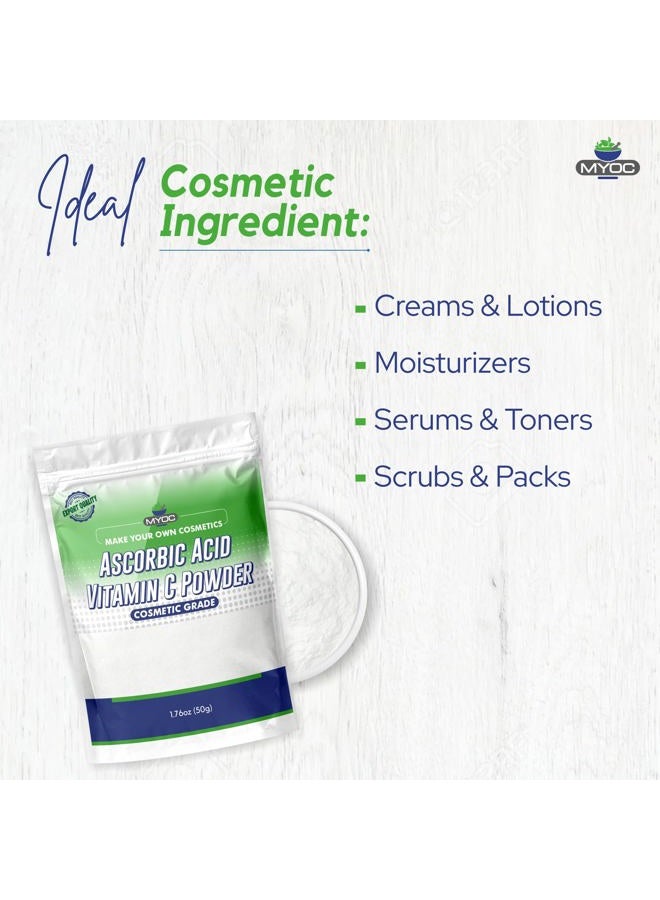 Myoc Ascorbic Acid Vitamin C Powder 50 Gm, Ascorbic Acid for Serum, Ascorbic Acid Powder for Cosmetic, Ascorbic Acid for Skin, Ascorbic Acid for Cleaning, Ascorbic Acid Powder for Pool Stain - Image 4