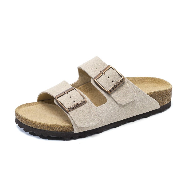 BIRKENSTOCK New Arrival Genuine Slippers for Men and Women, Double-Buckle Design, Outdoor Sandals