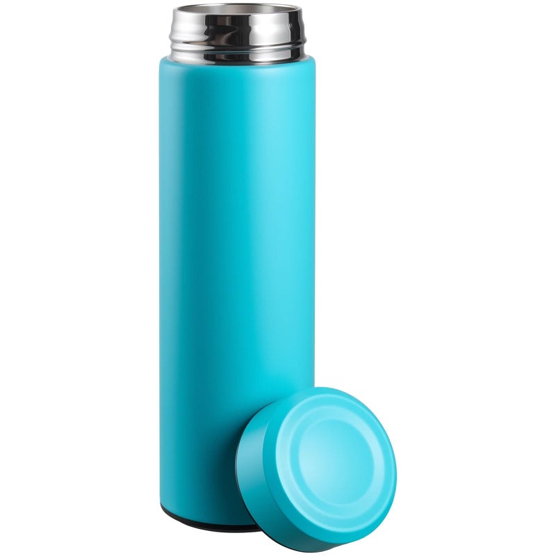 PARACITY Insulated Water Bottle, 15 oz Stainless Steel Water Bottles for Double Wall Vacuum Hot Drinks, Metal Water Bottle Keeps Hot for 12 Hrs, Cold for 24 Hrs, for Coffee, Tea (light blue) - Image 1
