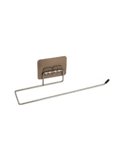 ULTRAZON ULTRAZON Stainless Steel Toilet Paper Roll Holder with Magic Sticker Pad Toilet Paper Holder Tissue Holder Suitable for Kitchen and Bathroom Accessories Pack of 1  - Image 1