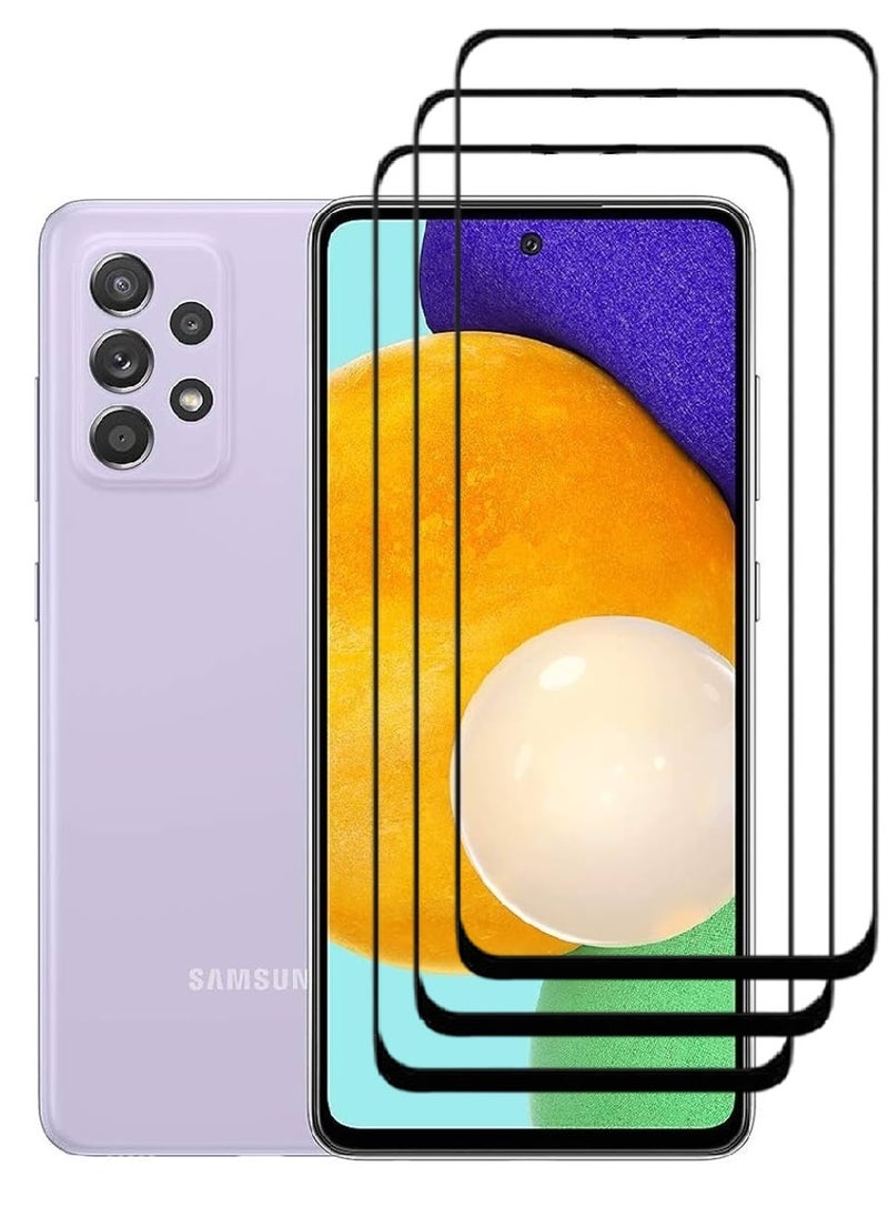 AINA 3 Pieces Tempered Glass Screen Protector 5D Designed For Samsung Galaxy A52 5G Full Glue Edge to Edge Full Screen Coverage And Bubble Free - Image 1