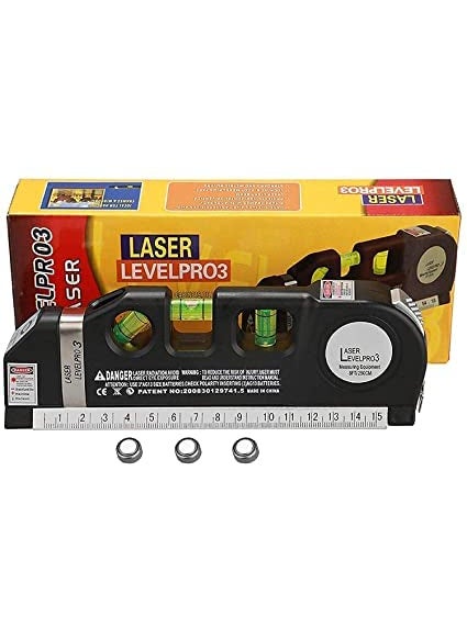 Wagela Wagela Laser Level Tool Multipurpose Laser Level Kit Standard Cross Line Laser level Laser Line leveler Beam Tool with Metric Rulers  - Image 1