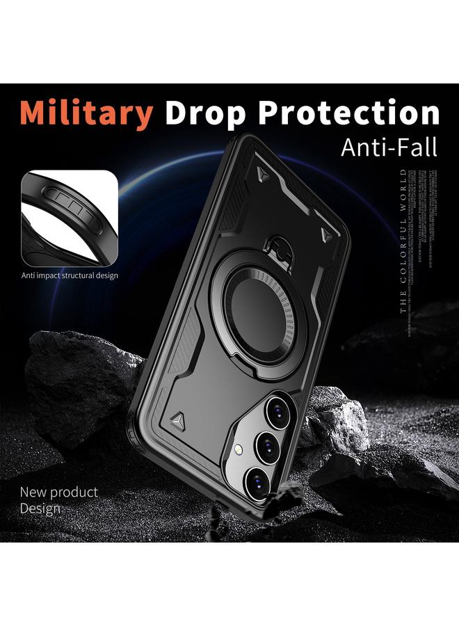 اس-توب جراب لهاتف Samsung Galaxy S24 5G PC Hybrid TPU Armor MagSafe Ring Holder جراب هاتف - Image 4