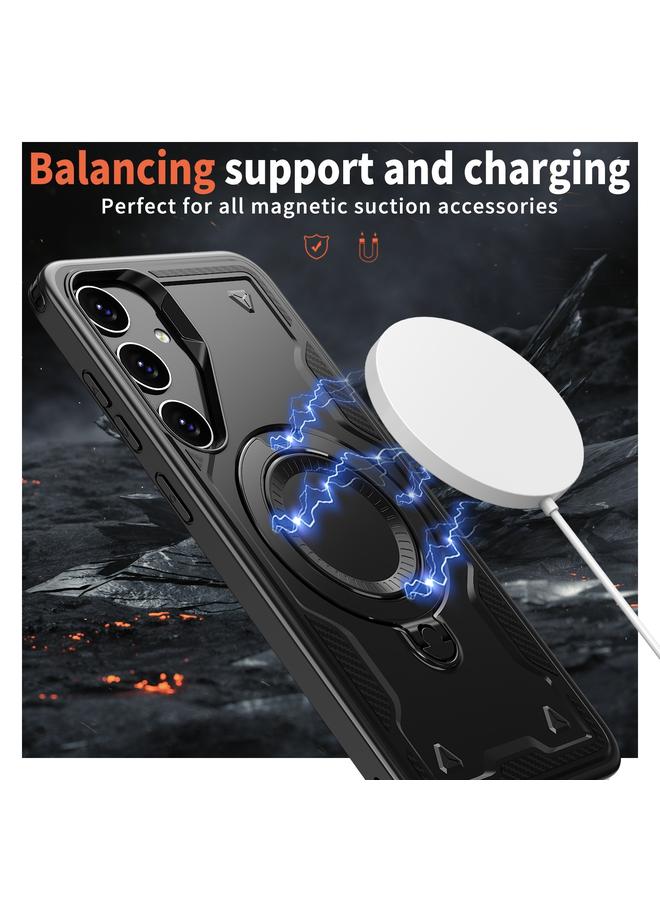 اس-توب جراب لهاتف Samsung Galaxy S24 5G PC Hybrid TPU Armor MagSafe Ring Holder جراب هاتف - Image 3