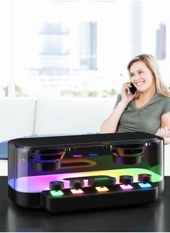 Generic 5.0 Wireless Bluetooth Speaker, Wireless Electronic Sports Gaming Speaker with Ambient RGB Light, 2400mAh 5+ Hours Play Time, Portable Bluetooth Speaker Suitable for Outdoor and Indoor, Black/Clear  - Image 2