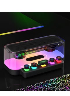 Generic 5.0 Wireless Bluetooth Speaker, Wireless Electronic Sports Gaming Speaker with Ambient RGB Light, 2400mAh 5+ Hours Play Time, Portable Bluetooth Speaker Suitable for Outdoor and Indoor, Black/Clear  - Image 3
