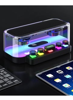 Generic 5.0 Wireless Bluetooth Speaker, Wireless Electronic Sports Gaming Speaker with Ambient RGB Light, 2400mAh 5+ Hours Play Time, Portable Bluetooth Speaker Suitable for Outdoor and Indoor, Black/Clear  - Image 4