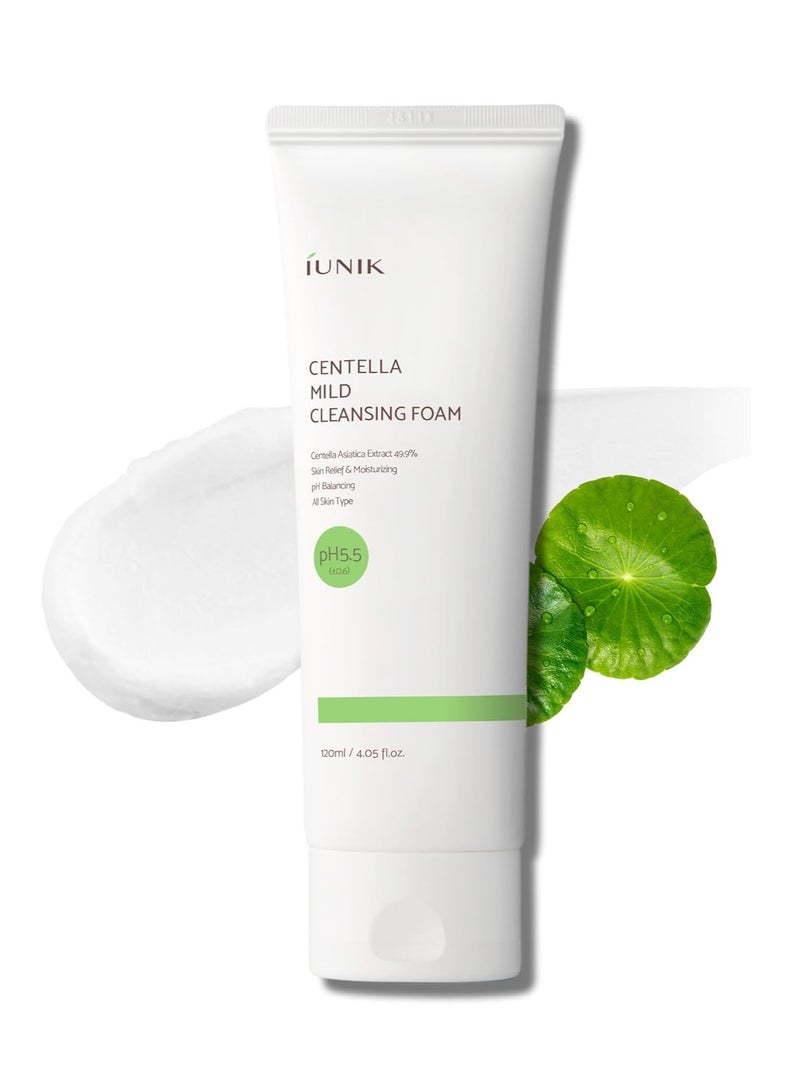 iUNIK Centella Mild Cleansing Foam 120ml - Image 1