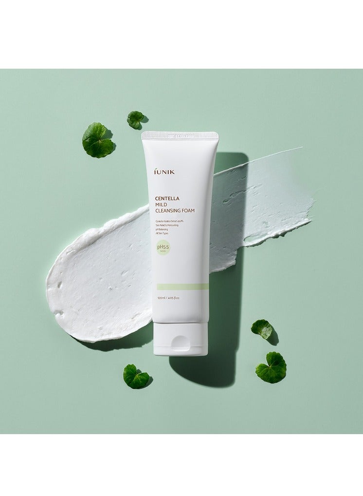 iUNIK Centella Mild Cleansing Foam 120ml - Image 2