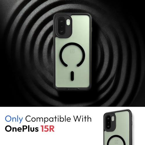 KAPAVER Mag-X Sandstone Case for OnePlus 15R MagSafe, Magnetic | OnePlus 15R Back Cover (Mag-X Black) - Image 2