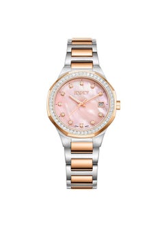 ECSTACY Ecstacy Women's GM10 Movement Watch, Analog Display and Stainless Steel Strap - E23511-KBKMP, Two Tone Rose Gold  - Image 1