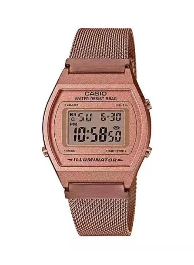 CASIO Women's Stainless Steel Mesh Digital Watch B640WMR-5ADF - 35 mm