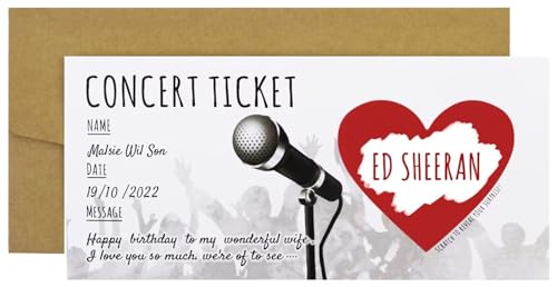 CJ&M Concert/Festival Scratch Card | Surprise Music Ticket | Personalisable - Concert, Festival, Gig | Birthday, Christmas - Image 1