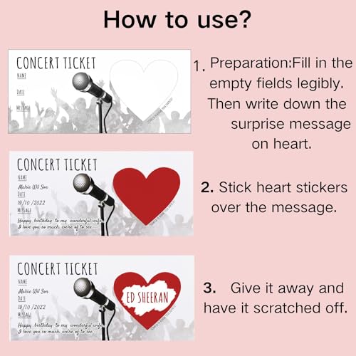 CJ&M Concert/Festival Scratch Card | Surprise Music Ticket | Personalisable - Concert, Festival, Gig | Birthday, Christmas - Image 4