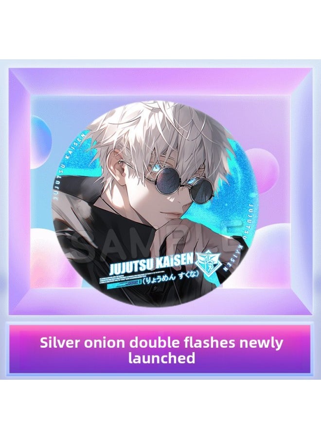 Generic - Spell Back To War Sum Animation Surrounding Secondary Badge Pendant Fans Secondary Badge Pendant Fans-Color:Thickened And Oversized + (75mm) + Desiccant-Specification:Popular Style: (gojo Satoru Nc) - Image 1