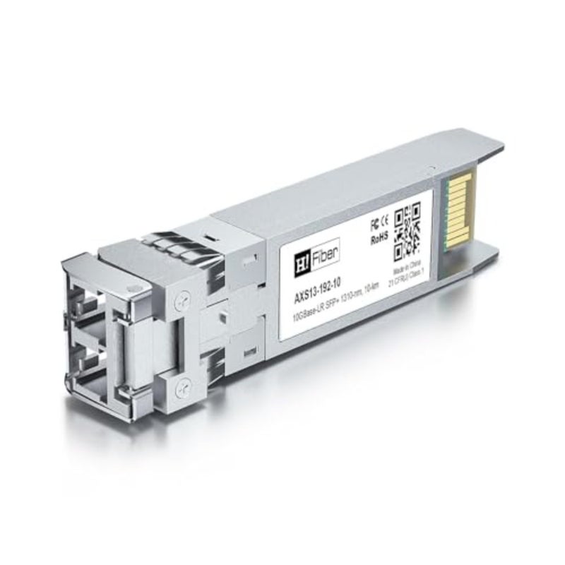 HFiber 10GBase-LR SFP+ جهاز إرسال واستقبال 2 حزمة لـ Cisco Ubiquiti Mikrotik Netgear D-Link TP-Link وحدة ألياف LC أحادية الوضع 1310nm 10km DDM أسود عالي الأداء - Image 2