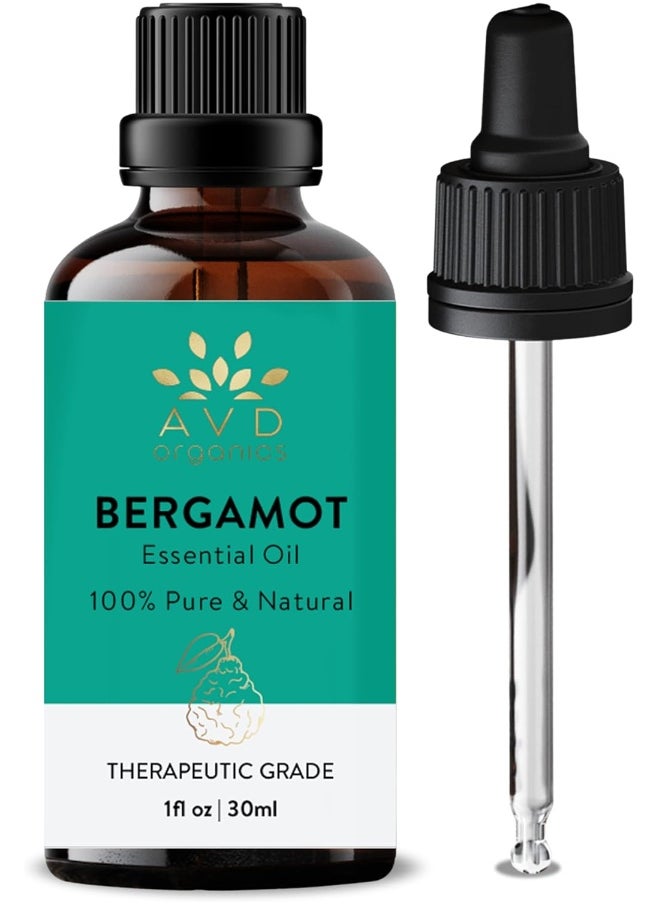 AVD Organics Bergamot Essential Oil 30Ml 100% Pure & Natural Essential Oil Therapeutic Grade For Aromatherapy Diffuser Home Fragrance Soap & Candle Making1 Fl. Oz  - Image 1