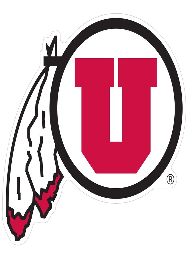 سيسكيو ملصق سيارة Siskiyou Sports NCAA Utah Utes مقاس 8 بوصات، مقاس واحد، ألوان الفريق - Image 1