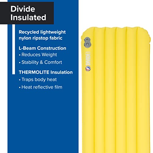 Big Agnes Divide - Lightweight, Compact, Air Chamber Sleeping Pad, Wide Regular, Warm Olive - Image 2