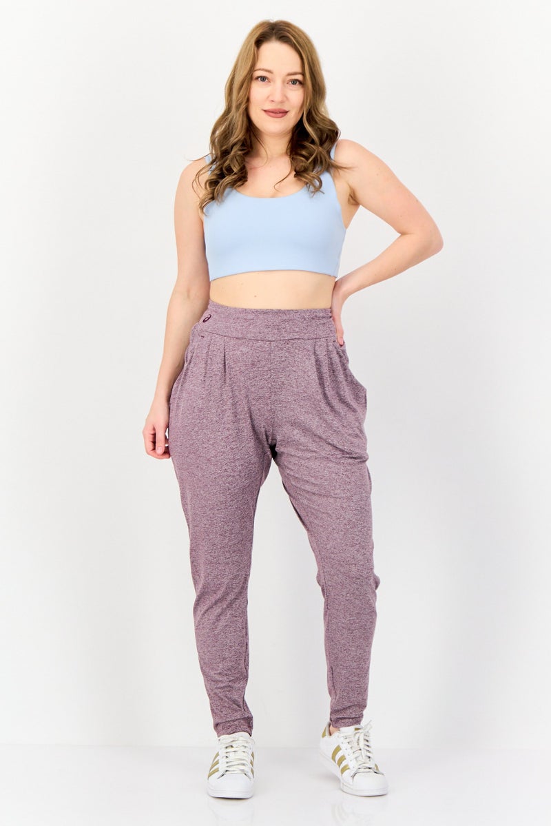 asics Women Sportswear Fit Drawstring Training Track Pants, Mauve  - Image 4