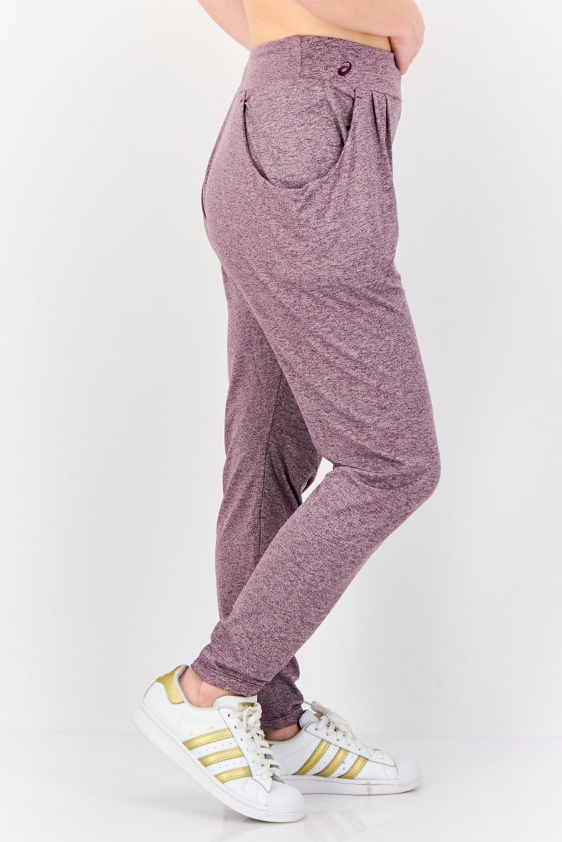 asics Women Sportswear Fit Drawstring Training Track Pants, Mauve  - Image 3
