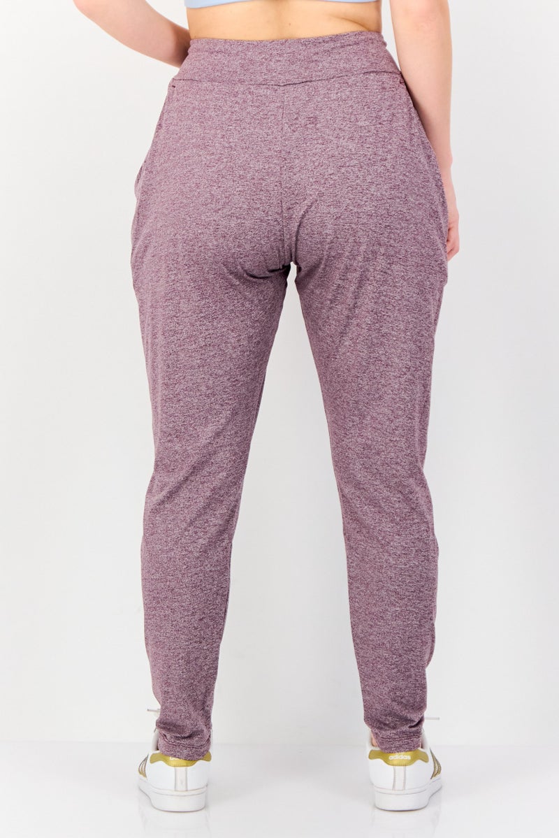 asics Women Sportswear Fit Drawstring Training Track Pants, Mauve  - Image 2