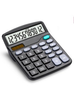 General Calculator, Standard Function Desktop Calculator, Black,12-bit Large-screen Financial Computer Office Supplies  - Image 1