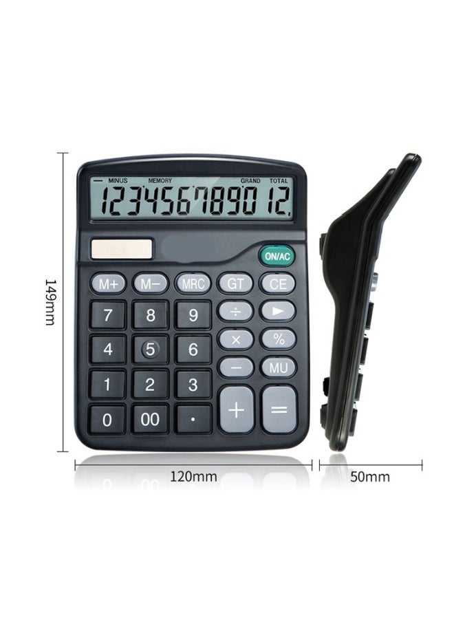 General - Calculator, Standard Function Desktop Calculator, Black,12-bit Large-screen Financial Computer Office Supplies - Image 1