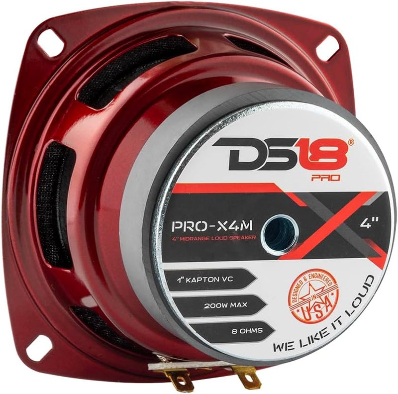 DS18 4-Inch 200W Series Max Single Car Audio Midrange Loudspeaker - Image 4