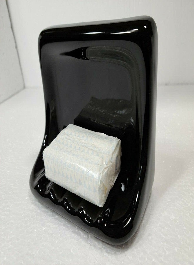 Daltile Black Ceramic Tile Shower Soap Dish Tray Bathtub Vintage Mid Century Modern Vintage Retro - Image 2