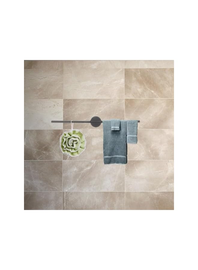 S-TOP 40cm Black Stainless Steel Towel Holder - Waterproof Bathroom Towel Bar, Wall-Mounted Towel Hanger for Bath & Kitchen - Image 2