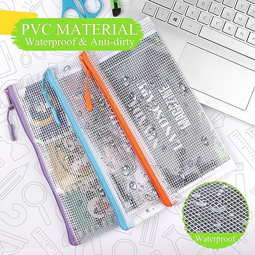 YOPCDJ 24 Pack Mesh Zipper Pouch Bags, Small, Clear Pencil Pouch Bulk, Pencil Bags with Zipper for Travel Storage - Image 4
