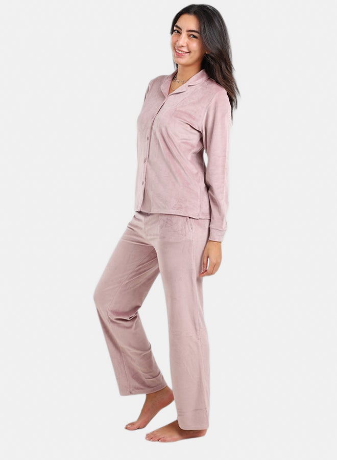 Carina Velvet Classic Pyjama Set - Image 2