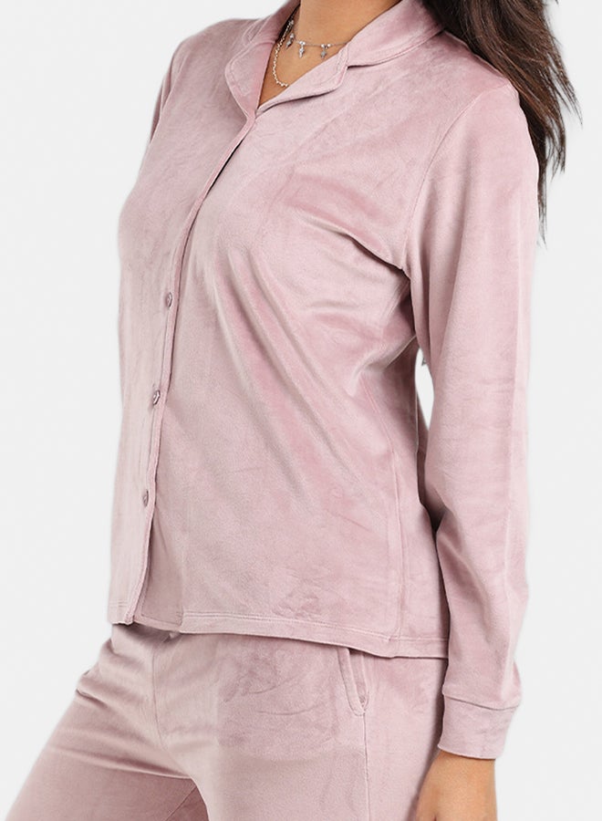 Carina Velvet Classic Pyjama Set - Image 3