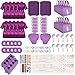 Hoemwarm 122 Pcs Purple Girls Spa Party Kit 10Pack Slumber Party Favors with Satin Robes Tote Bags and Nail Salon Accessories for Kids Spa Birthday Halloween Home Party Supplies - Image 3