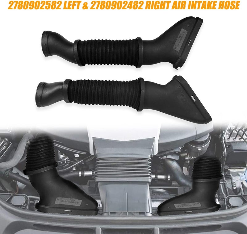 RANSOTO Air Cleaner Intake Hose Compatible with 2013-2019 Mercedes Benz GL450 GL550 ML550 W166 GL63 GLS550 GLE63 AMG Air Inlet Duct Replaces 2780902582 2780902482 - Image 4