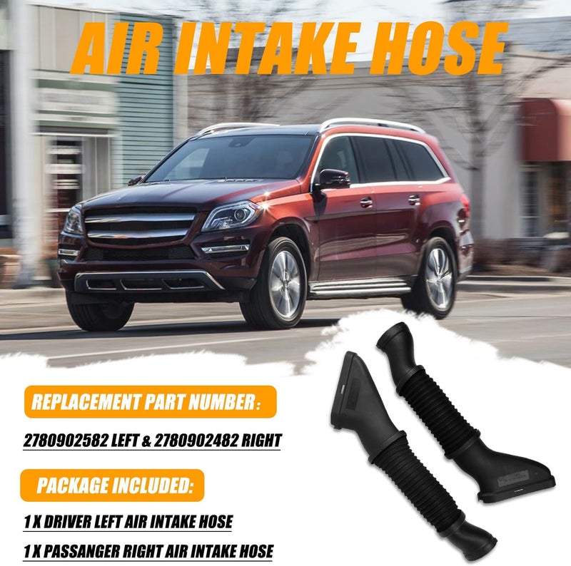 RANSOTO Air Cleaner Intake Hose Compatible with 2013-2019 Mercedes Benz GL450 GL550 ML550 W166 GL63 GLS550 GLE63 AMG Air Inlet Duct Replaces 2780902582 2780902482 - Image 2