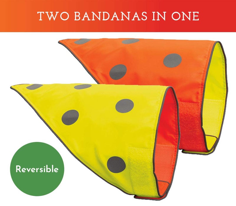 SPOT THE DOG! Reflective Dog Bandanas - Reversible High Visibility Safety Dog Accessories, Dog Collar, Fluorescent Dog Apparel for Walking, Hiking and Camping, Hunting (Blaze Orange, Yellow, XS-S) - Image 5