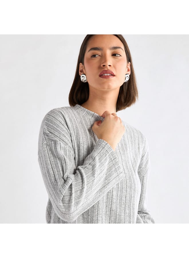 Splash FAV Ribbed High Neck Sweater with Long Sleeves  - Image 4