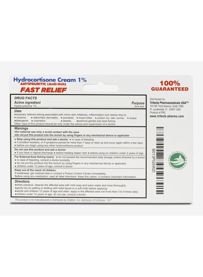 Globe Hydrocortisone Maximum Strength Cream 1% w/ Aloe, Anti-Itch Cream for Redness, Swelling, Itching, Rash & Dermatitis, Bug/Mosquito Bites, Eczema, Hemorrhoids & More - Image 3