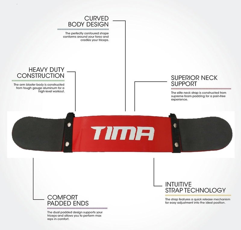 Tima Unisex Heavy Duty Arm Blaster Thick Gauge Aluminium-Bicep Blaster for Biceps and Triceps Workout, Black - Image 4