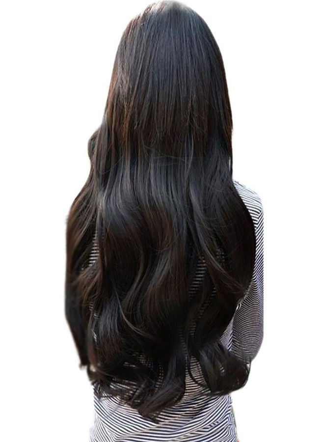NIBEMINENT Long Wavy Hair Wig Black