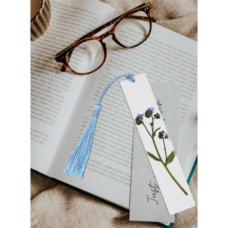 Barakah 100 Pcs Natural Forget Me Not Pressed Dried Flowers Dried Flower Real Dried Flowers for Resin Jewelry Candle Card Making Nail Art Flowers DIY Home Decoration for Indoor Outdoor Garden Porch Window - Image 5