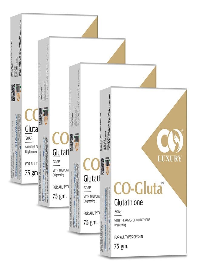 CO Luxury CO Gluta Glutathione Soap, 75g, All Skin Types (Pack of 4) - Image 1