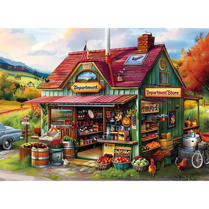 WSCXSC 300 Piece Jigsaw Puzzle for Adults Large Piece Shop Puzzle Recycled Cardboard Paper Puzzles Coolest Difficult Puzzles for Kids Adults Elderly Perfect for Family Games 205 15IN - Image 2
