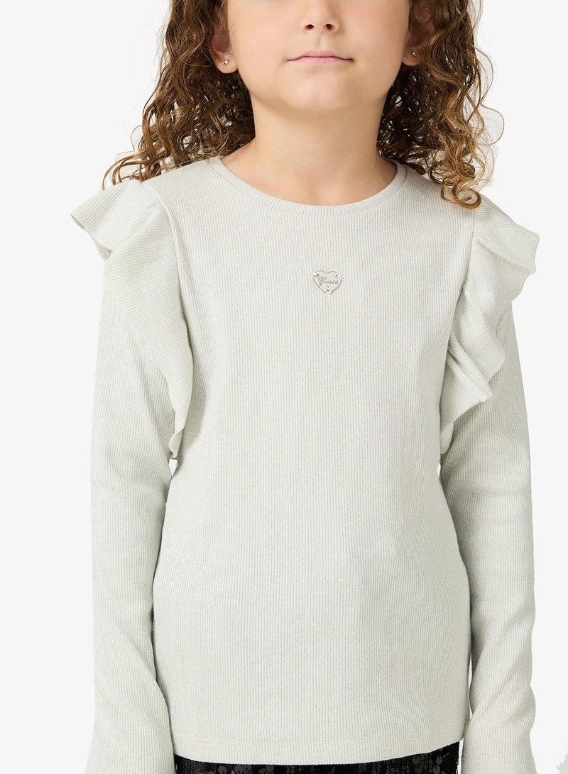 GUESS Kids Logo Crew Neck T-Shirt - Image 3