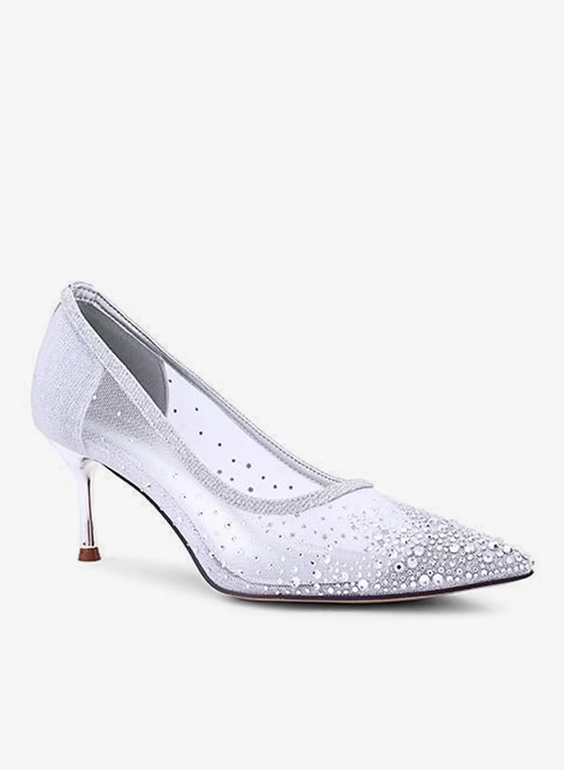 IconStyle Crystal Embellished Pointed Toe Pumps