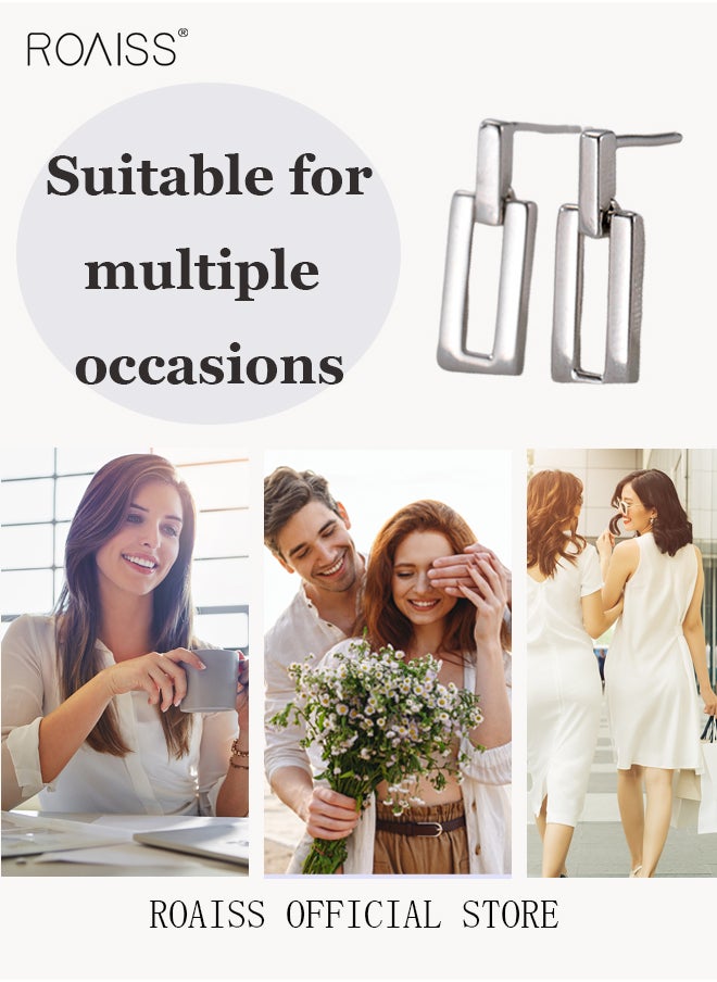 roaiss - Women Earrings Stylish Design Simple and Versatile Highlight Personal Temperament and Charm Small Earrings - Image 1